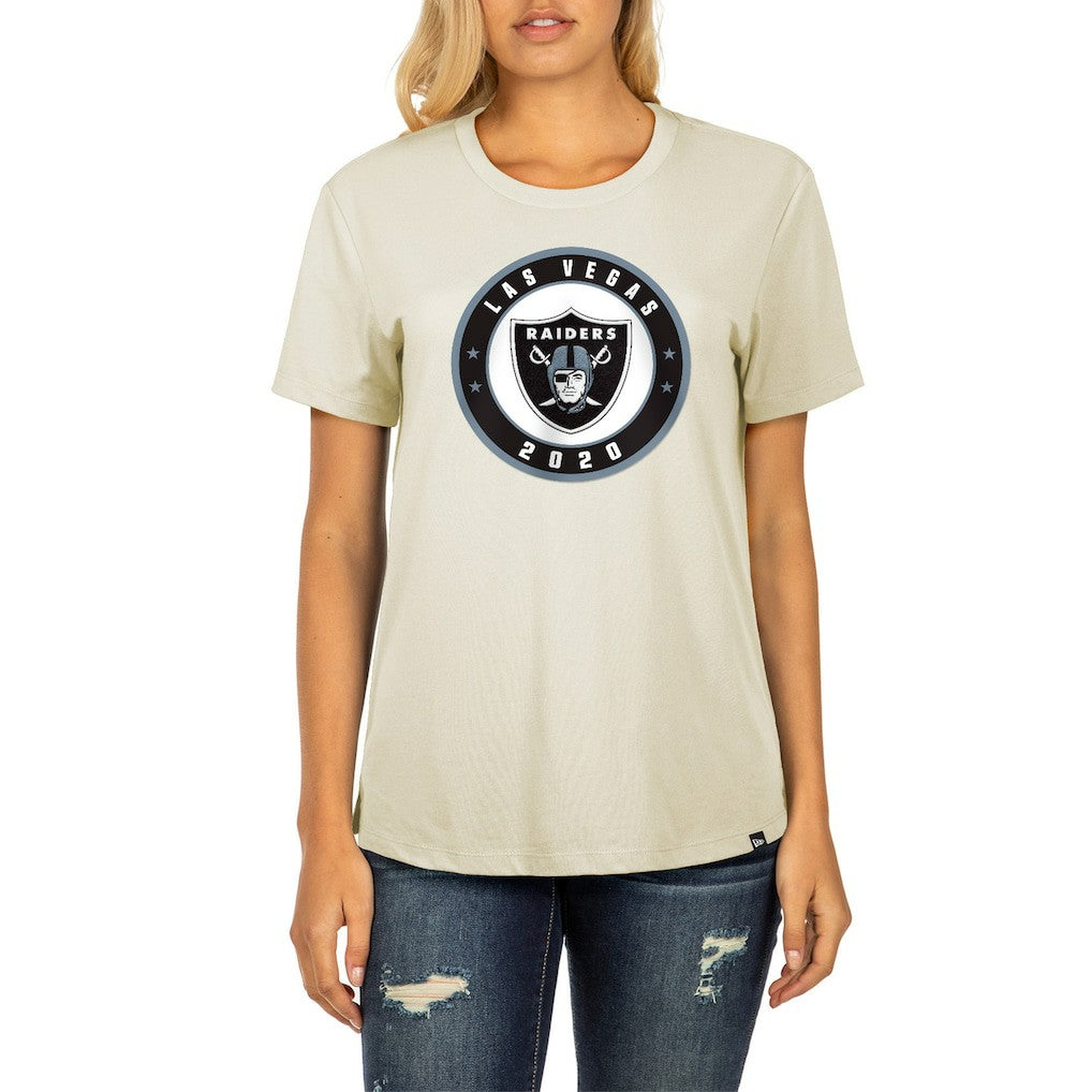 Las Vegas Raiders New Era Women's 2023 NFL Draft T-Shirt - Cream T-shirts