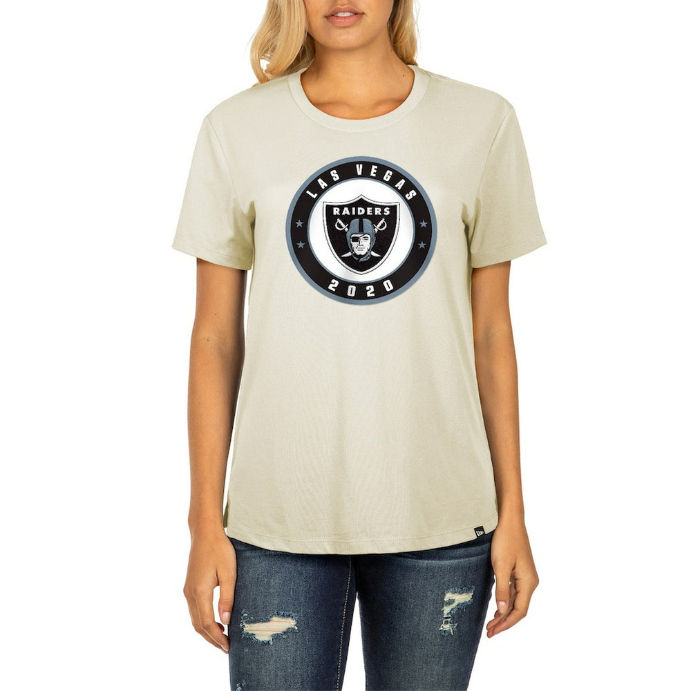 Las Vegas Raiders New Era Women's 2023 NFL Draft T-Shirt - Cream T-shirts