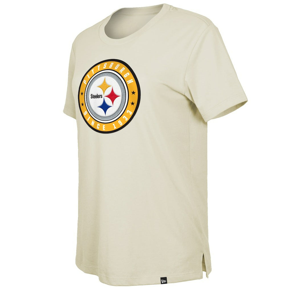 Pittsburgh Steelers New Era Women's 2023 NFL Draft T-Shirt - Cream T-shirts