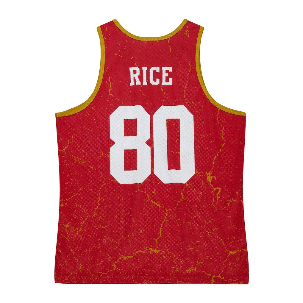 Jerry Rice San Francisco 49ers 1994 Player Burst Tank Top - Scarlet Tops