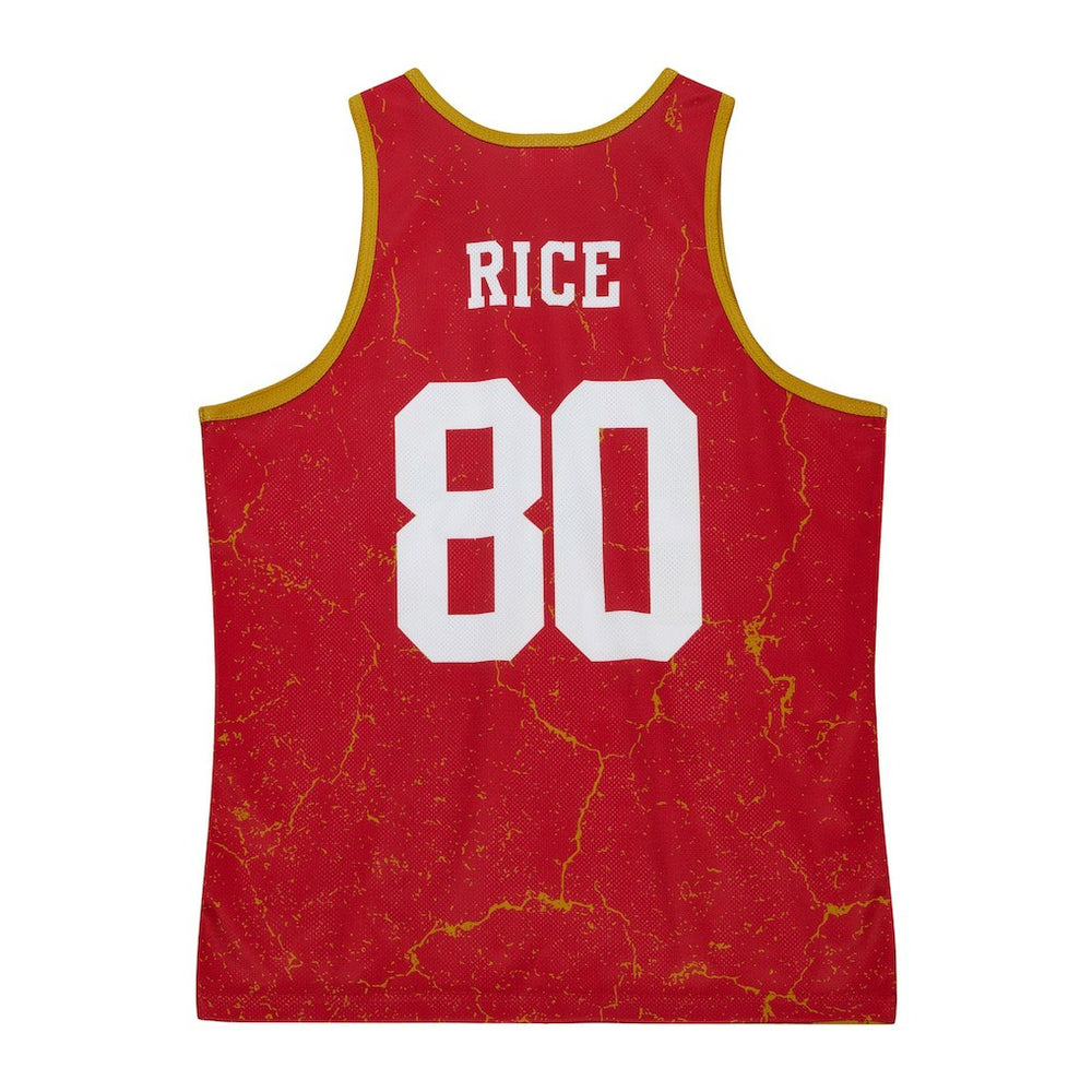 Jerry Rice San Francisco 49ers 1994 Player Burst Tank Top - Scarlet Tops