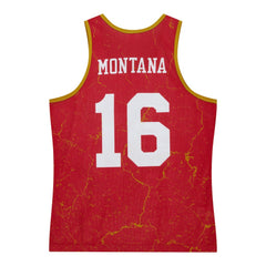 Joe Montana San Francisco 49ers 1989 Player Burst Tank Top - Scarlet Tops