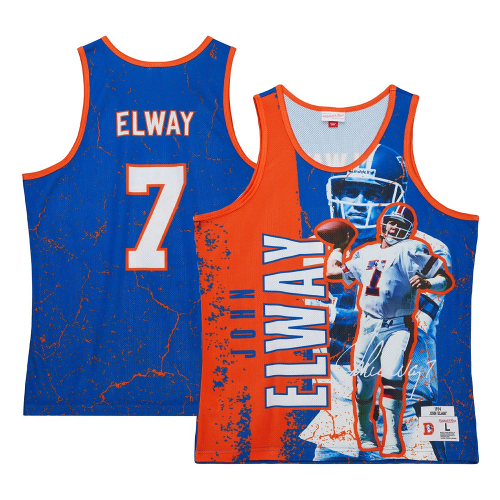 John Elway Denver Broncos 1994 Player Burst Tank Top - Royal Tops