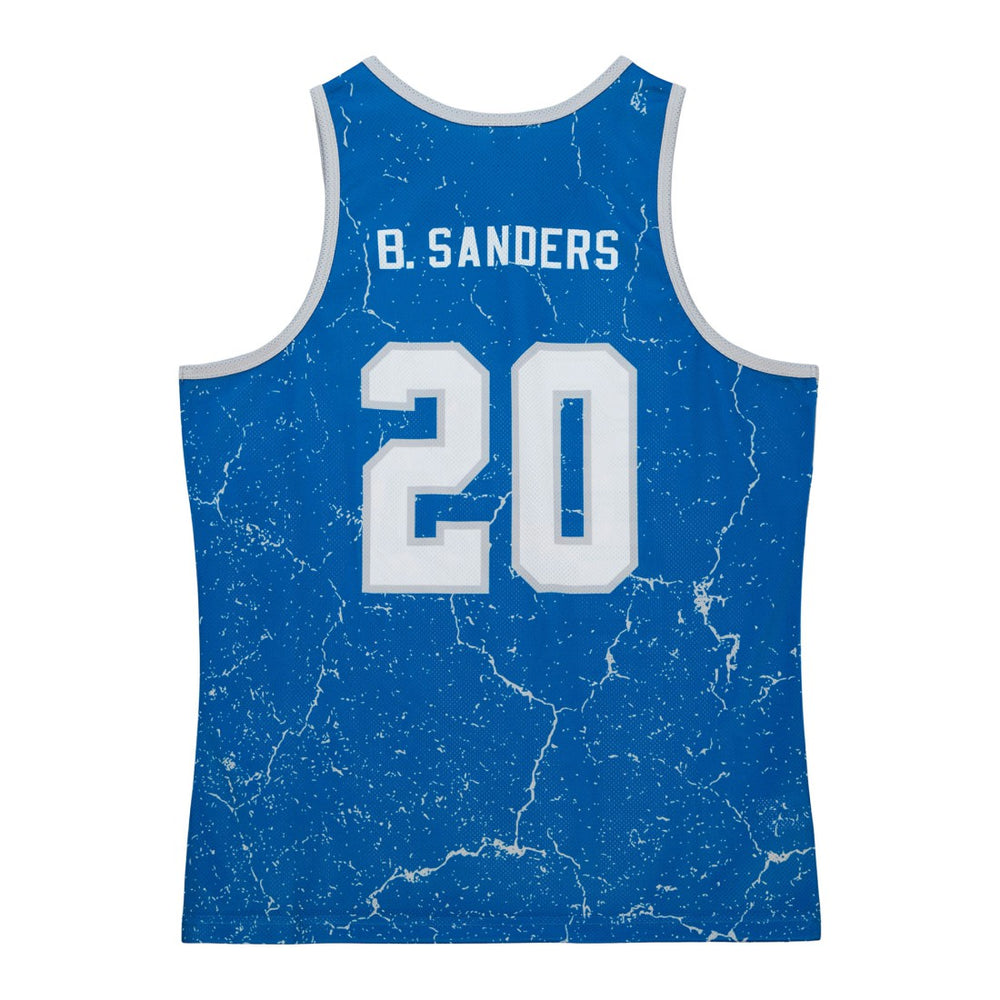 Barry Sanders Detroit Lions 1991 Player Burst Tank Top - Blue Tops