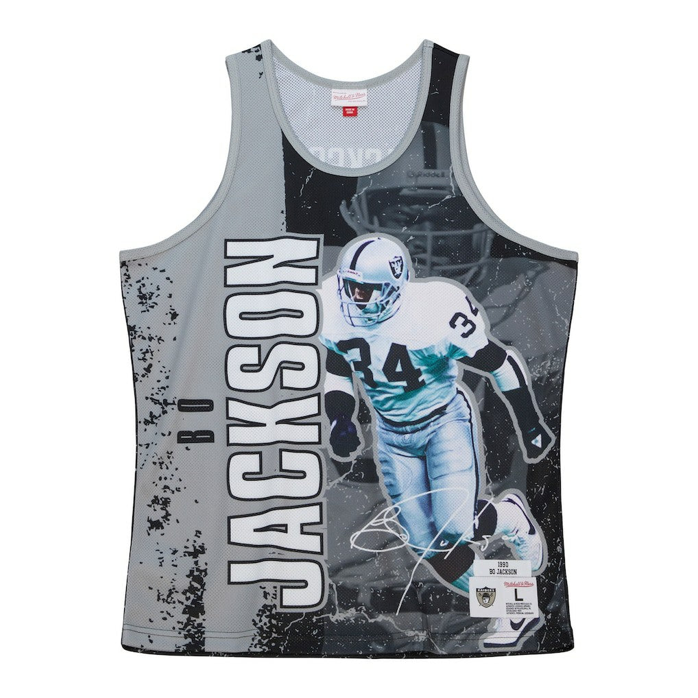 Bo Jackson Las Vegas Raiders 1990 Player Burst Tank Top - Black Tops