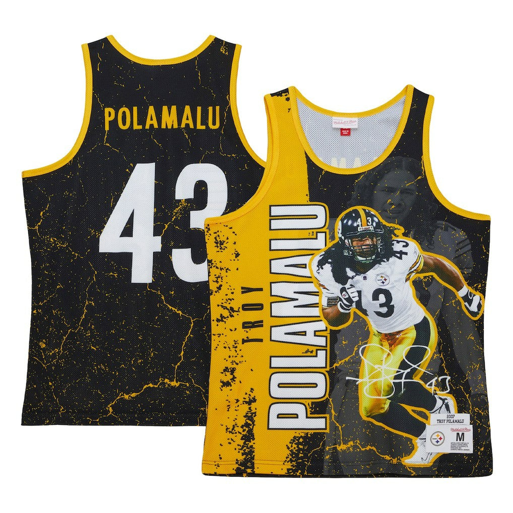Troy Polamalu Pittsburgh Steelers 2007 Player Burst Tank Top - Black Tops