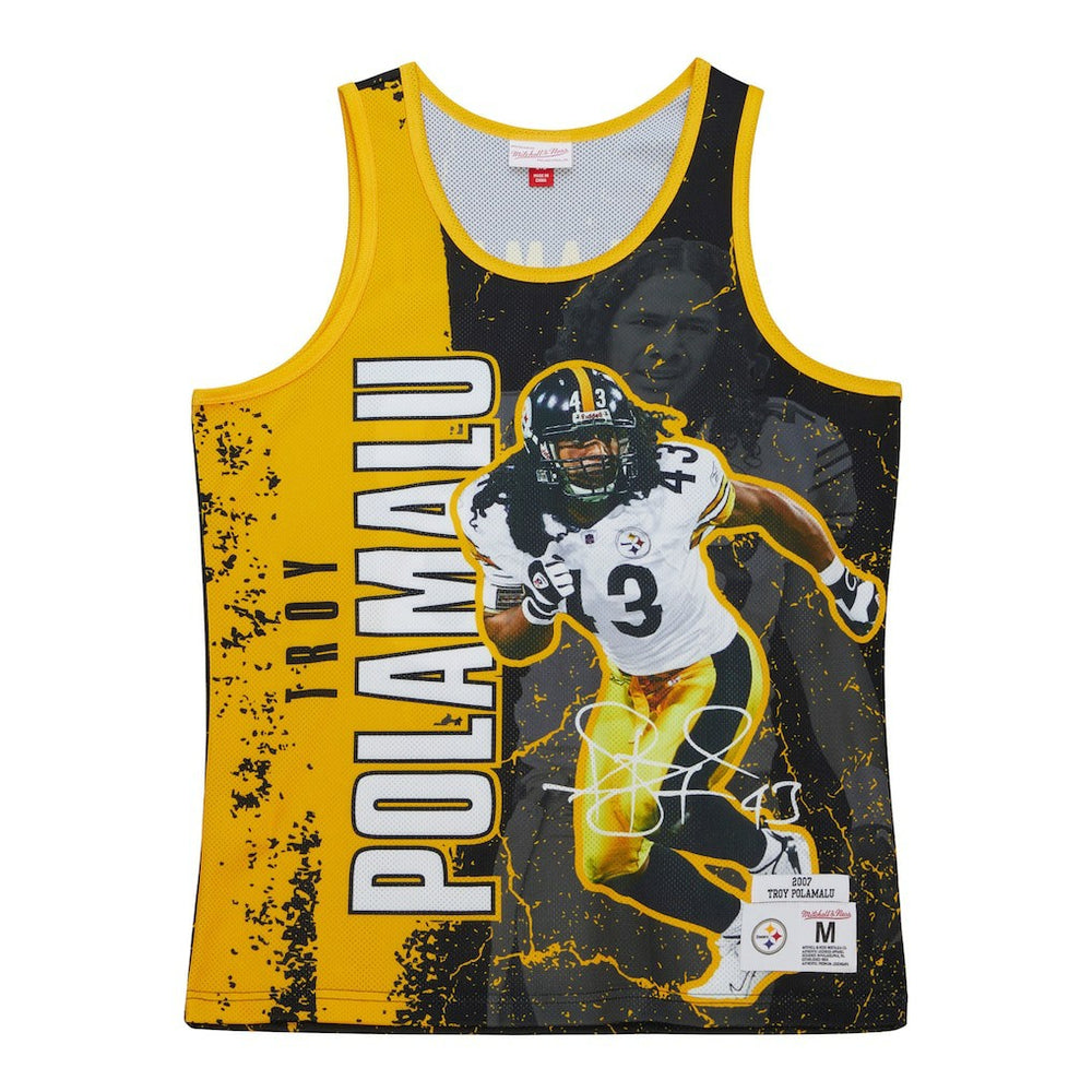 Troy Polamalu Pittsburgh Steelers 2007 Player Burst Tank Top - Black Tops