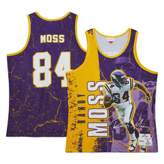 Randy Moss Minnesota Vikings 1998 Player Burst Tank Top - Purple Tops