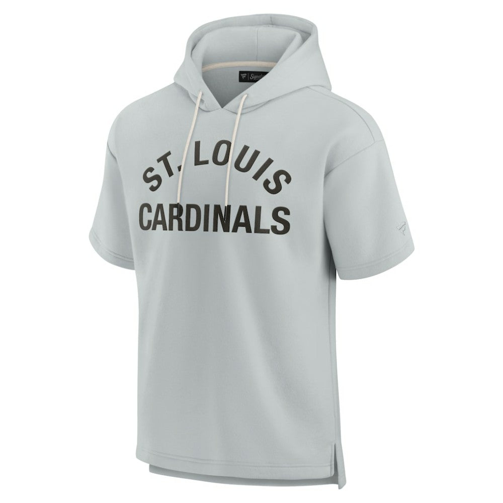 St. Louis Cardinals Fanatics Unisex Elements Super Soft Fleece Short Sleeve Pullover Hoodie - Gray Hoodies