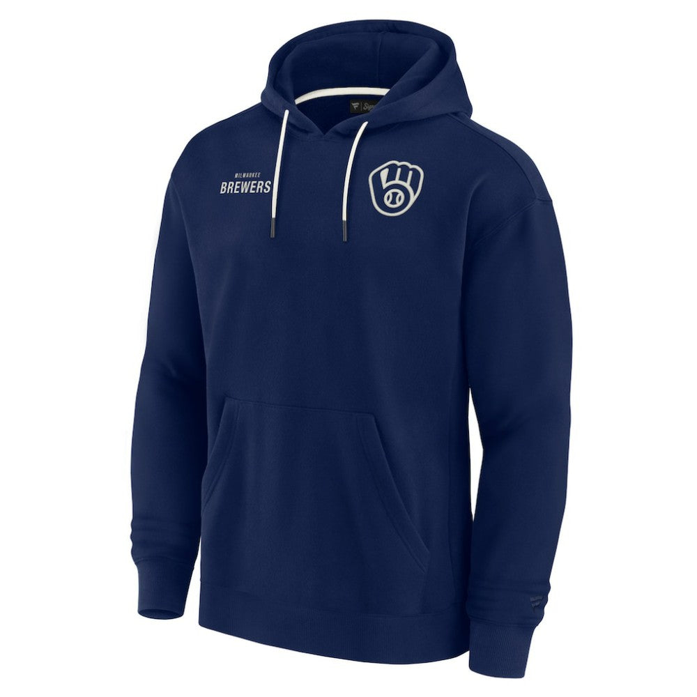 Milwaukee Brewers Fanatics Unisex Elements Super Soft Fleece Pullover Hoodie - Navy Hoodies