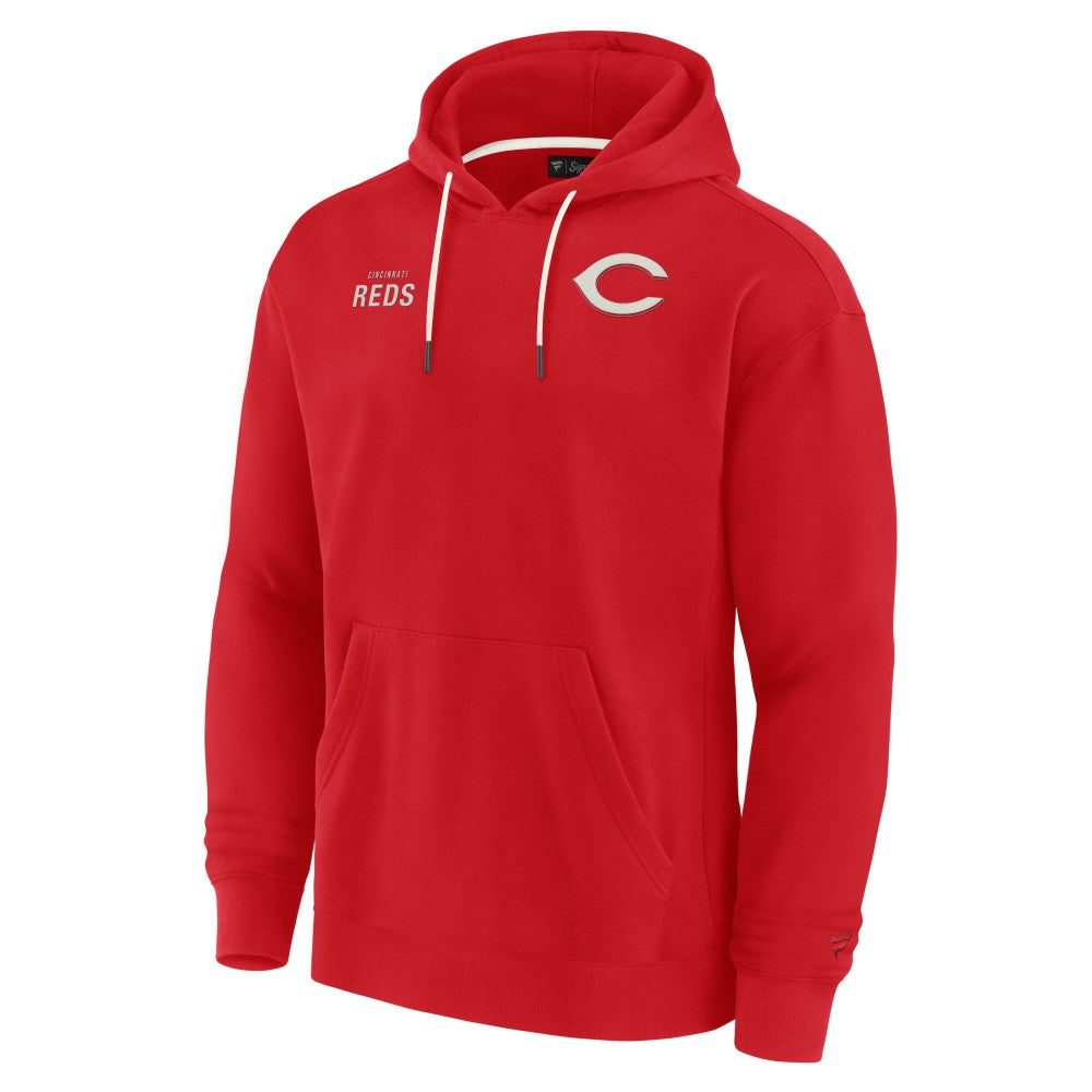 Cincinnati Reds Fanatics Unisex Elements Super Soft Fleece Pullover Hoodie - Red Hoodies