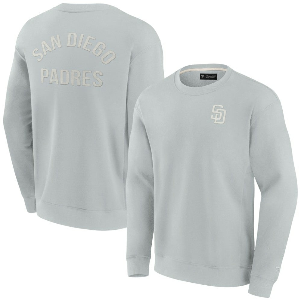 San Diego Padres Fanatics Unisex Super Soft Pullover Crew Sweatshirt - Gray Pullover