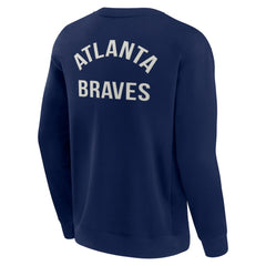 Atlanta Braves Fanatics Unisex Super Soft Pullover Crew Sweatshirt - Navy Pullover