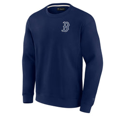 Boston Red Sox Fanatics Unisex Super Soft Pullover Crew Sweatshirt - Navy Pullover