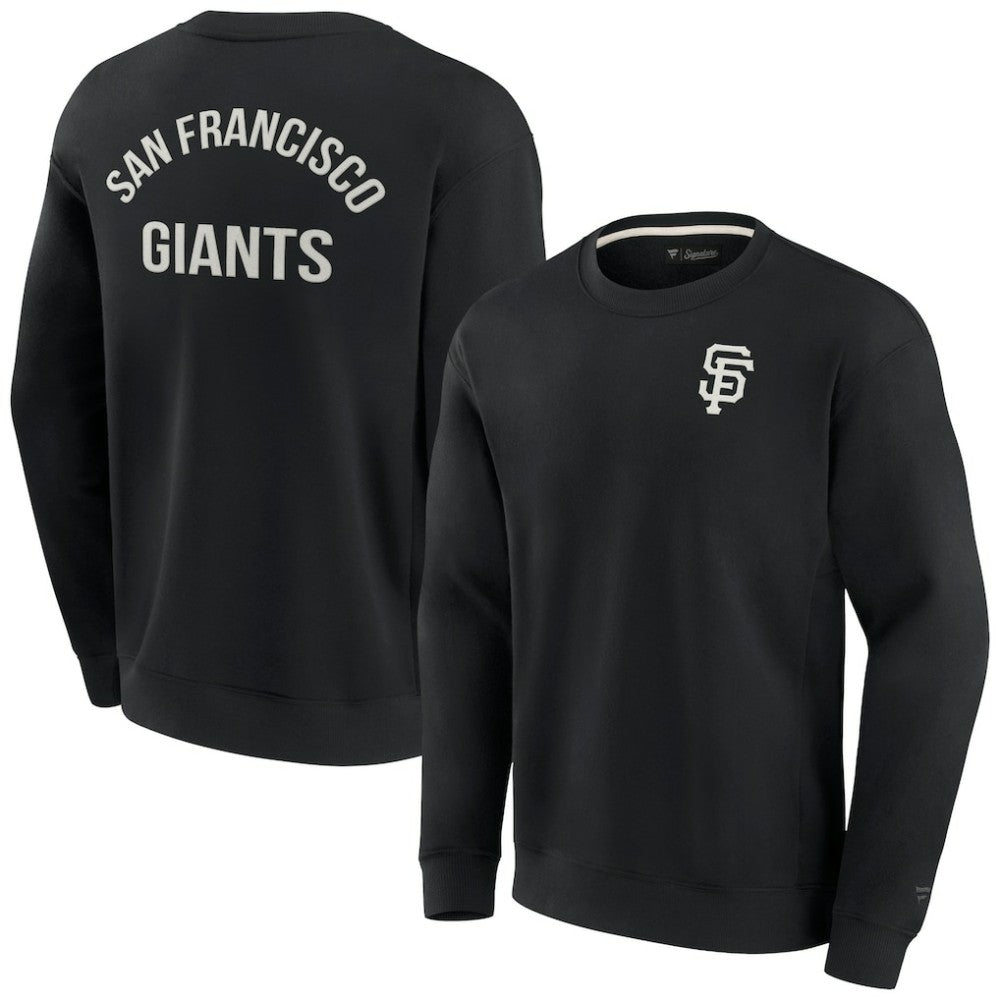 San Francisco Giants Fanatics Unisex Super Soft Pullover Crew Sweatshirt - Black Pullover