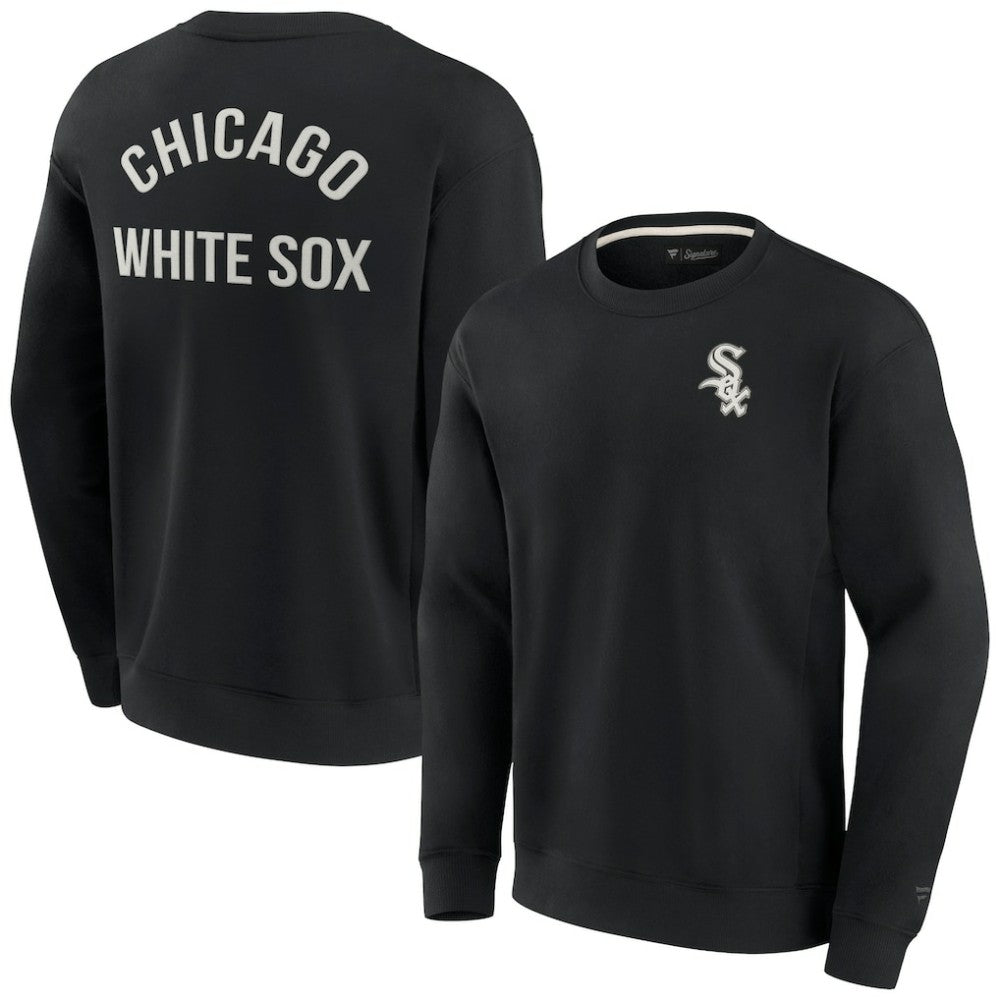 Chicago White Sox Fanatics Unisex Super Soft Pullover Crew Sweatshirt - Black Pullover