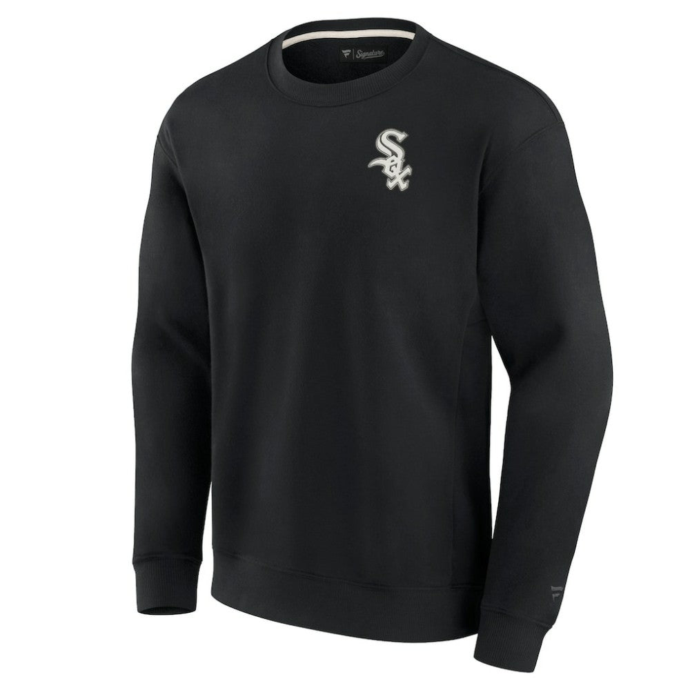 Chicago White Sox Fanatics Unisex Super Soft Pullover Crew Sweatshirt - Black Pullover