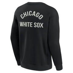 Chicago White Sox Fanatics Unisex Super Soft Pullover Crew Sweatshirt - Black Pullover