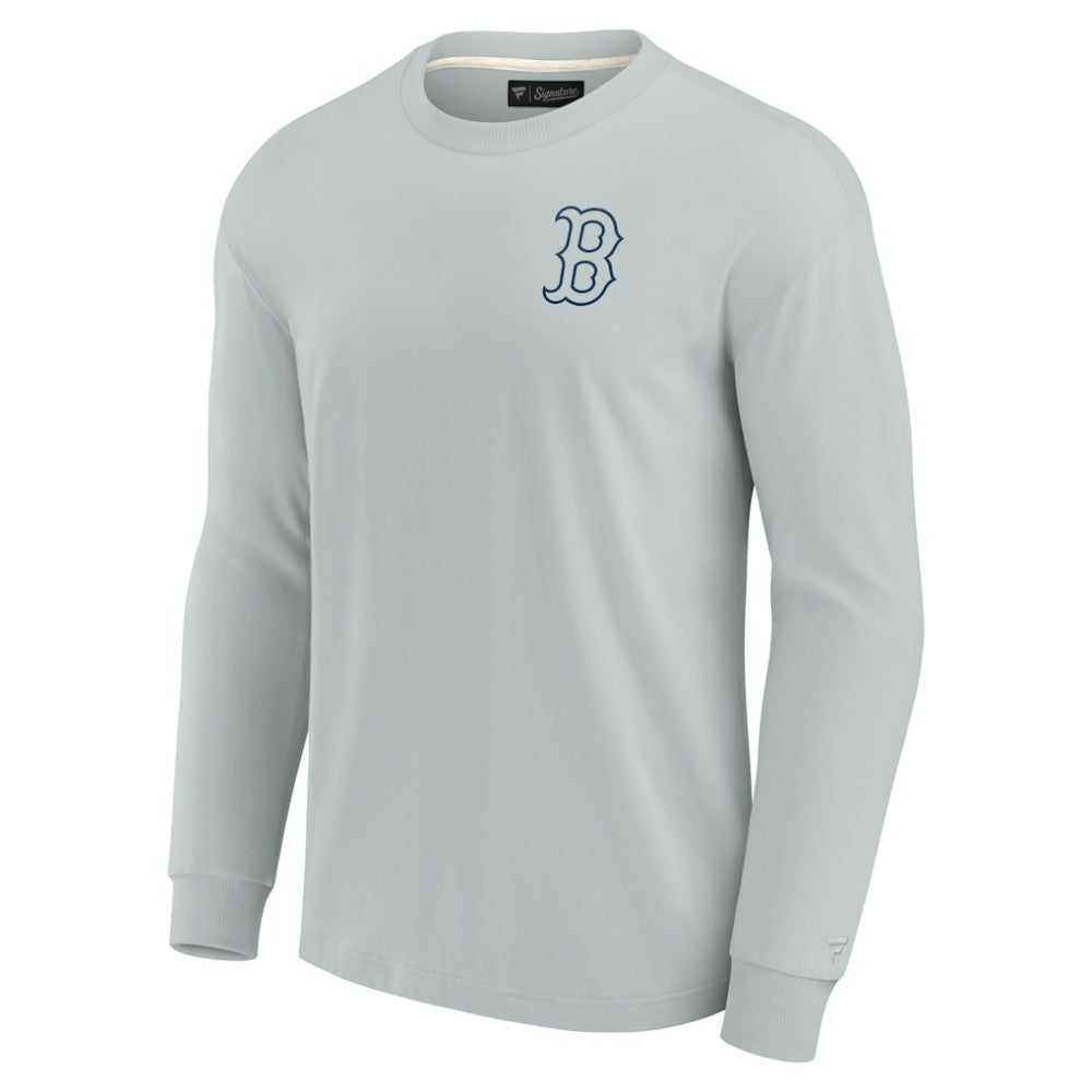 Boston Red Sox Fanatics Unisex Elements Super Soft Long Sleeve T-Shirt - Gray T-shirts