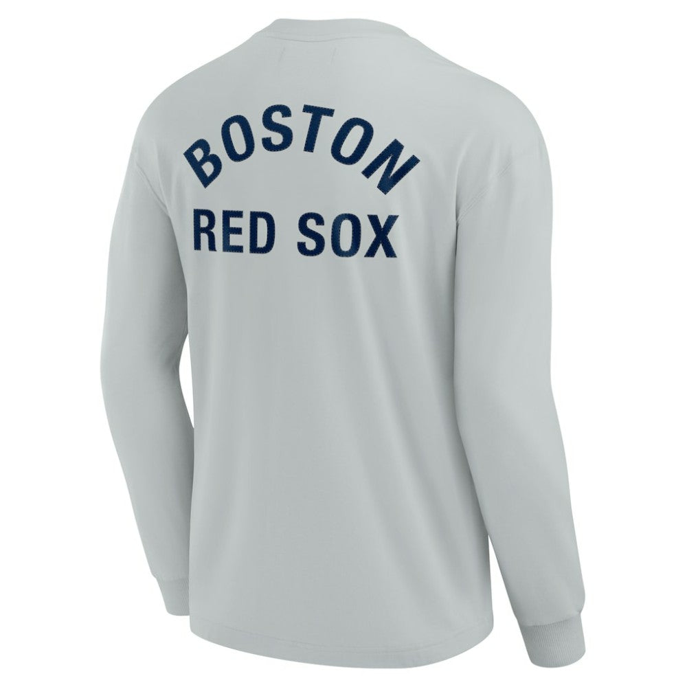 Boston Red Sox Fanatics Unisex Elements Super Soft Long Sleeve T-Shirt - Gray T-shirts