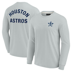 Houston Astros Fanatics Unisex Elements Super Soft Long Sleeve T-Shirt - Gray T-shirts