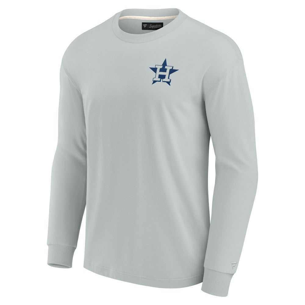 Houston Astros Fanatics Unisex Elements Super Soft Long Sleeve T-Shirt - Gray T-shirts