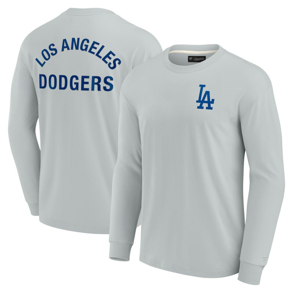 Los Angeles Dodgers Fanatics Unisex Elements Super Soft Long Sleeve T-Shirt - Gray T-shirts