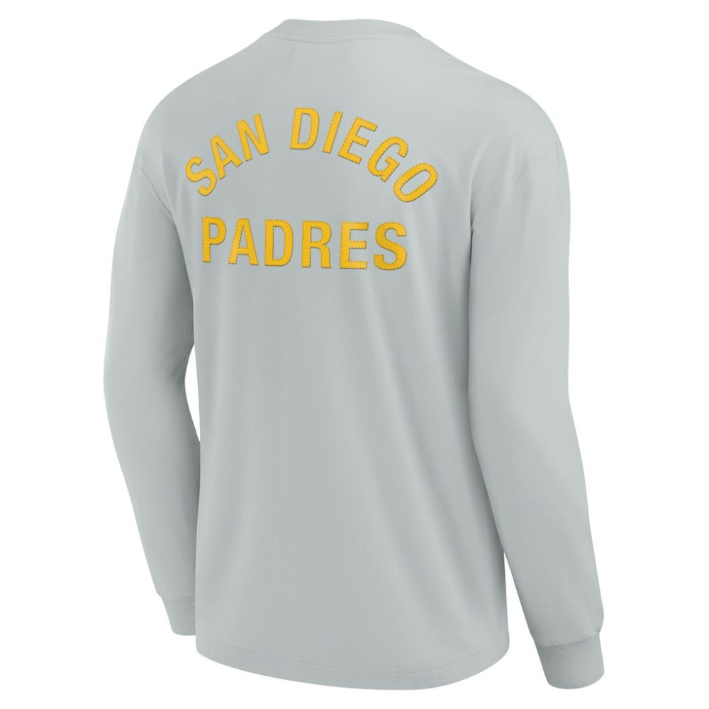 San Diego Padres Fanatics Unisex Elements Super Soft Long Sleeve T-Shirt - Gray T-shirts