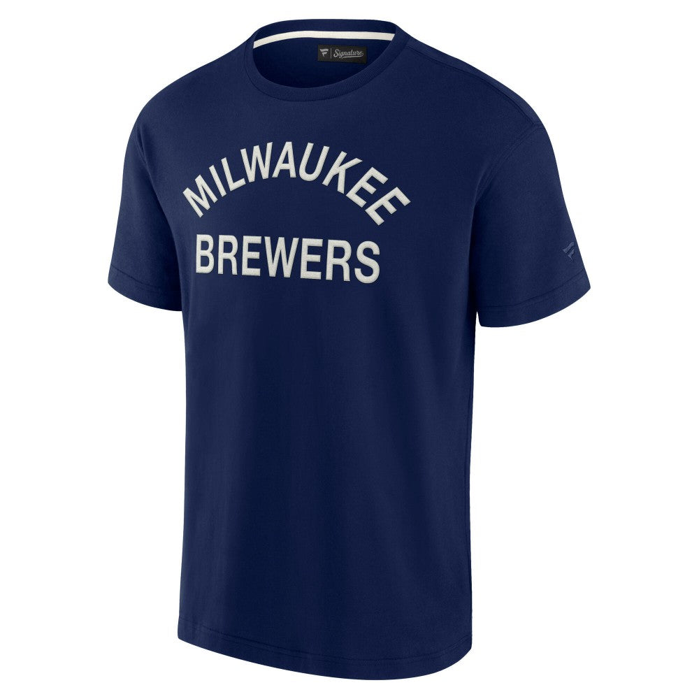 Milwaukee Brewers Fanatics Unisex Elements Super Soft Short Sleeve T-Shirt - Navy T-shirts