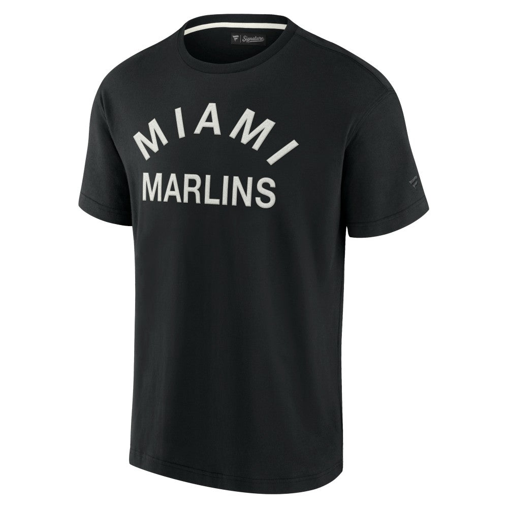 Miami Marlins Fanatics Unisex Elements Super Soft Short Sleeve T-Shirt - Black T-shirts