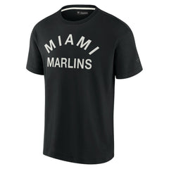 Miami Marlins Fanatics Unisex Elements Super Soft Short Sleeve T-Shirt - Black T-shirts