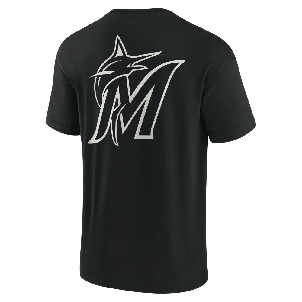 Miami Marlins Fanatics Unisex Elements Super Soft Short Sleeve T-Shirt - Black T-shirts