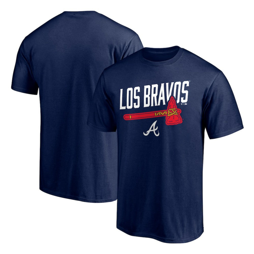 Atlanta Braves Long Ball Los Bravos T-Shirt - Navy T-shirts