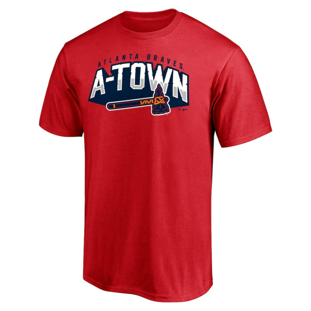 Atlanta Braves Hometown Collection Paint The Black T-Shirt - Red T-shirts