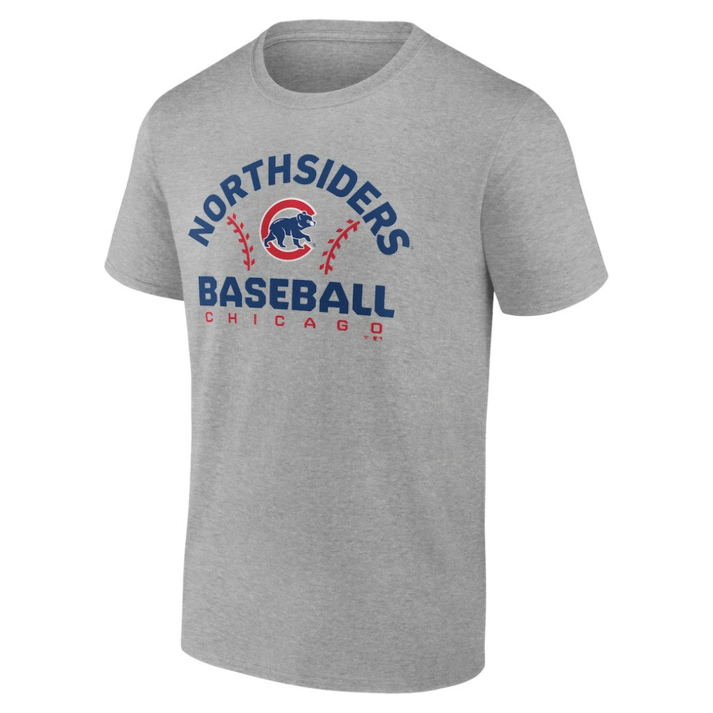 Chicago Cubs Team Go For Two T-Shirt - Heather Gray T-shirts