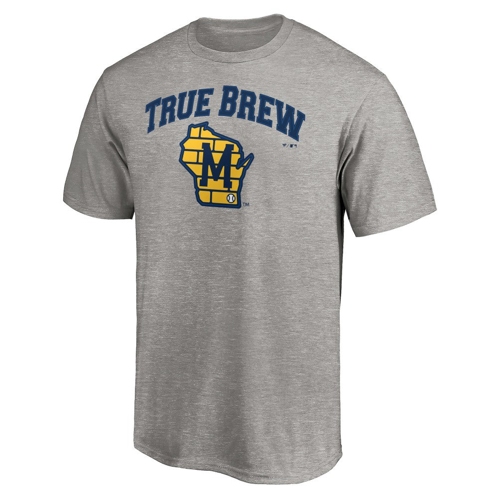Milwaukee Brewers Team Heater T-Shirt - Heather Gray T-shirts