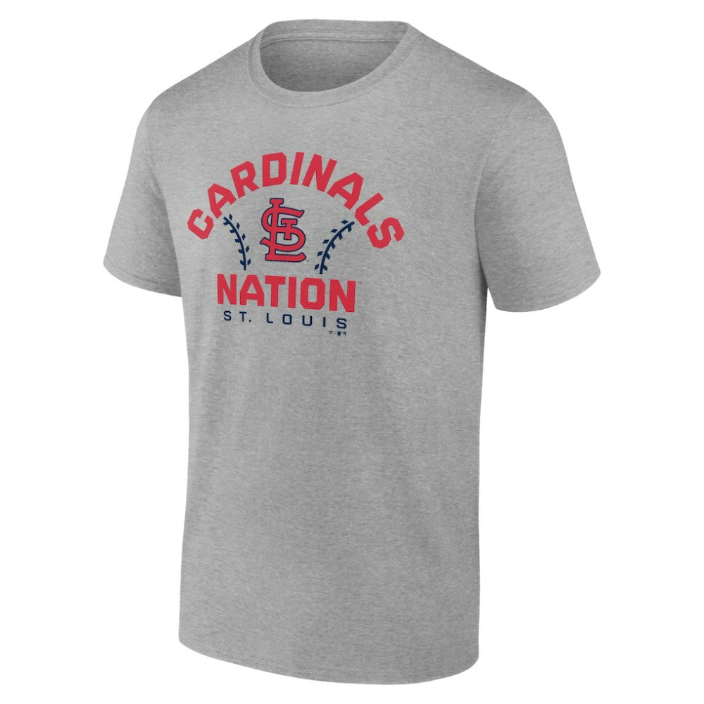 St. Louis Cardinals Team Go For Two T-Shirt - Heather Gray T-shirts