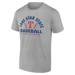 Texas Rangers Team Go For Two T-Shirt - Heather Gray T-shirts