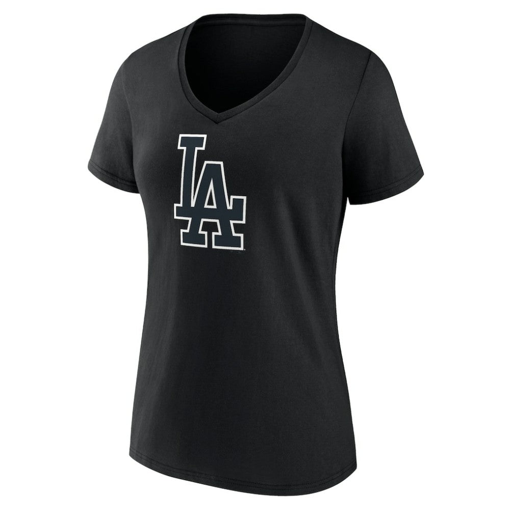 Los Angeles Dodgers Women's Rough Diamond V-Neck T-Shirt - Black T-shirts