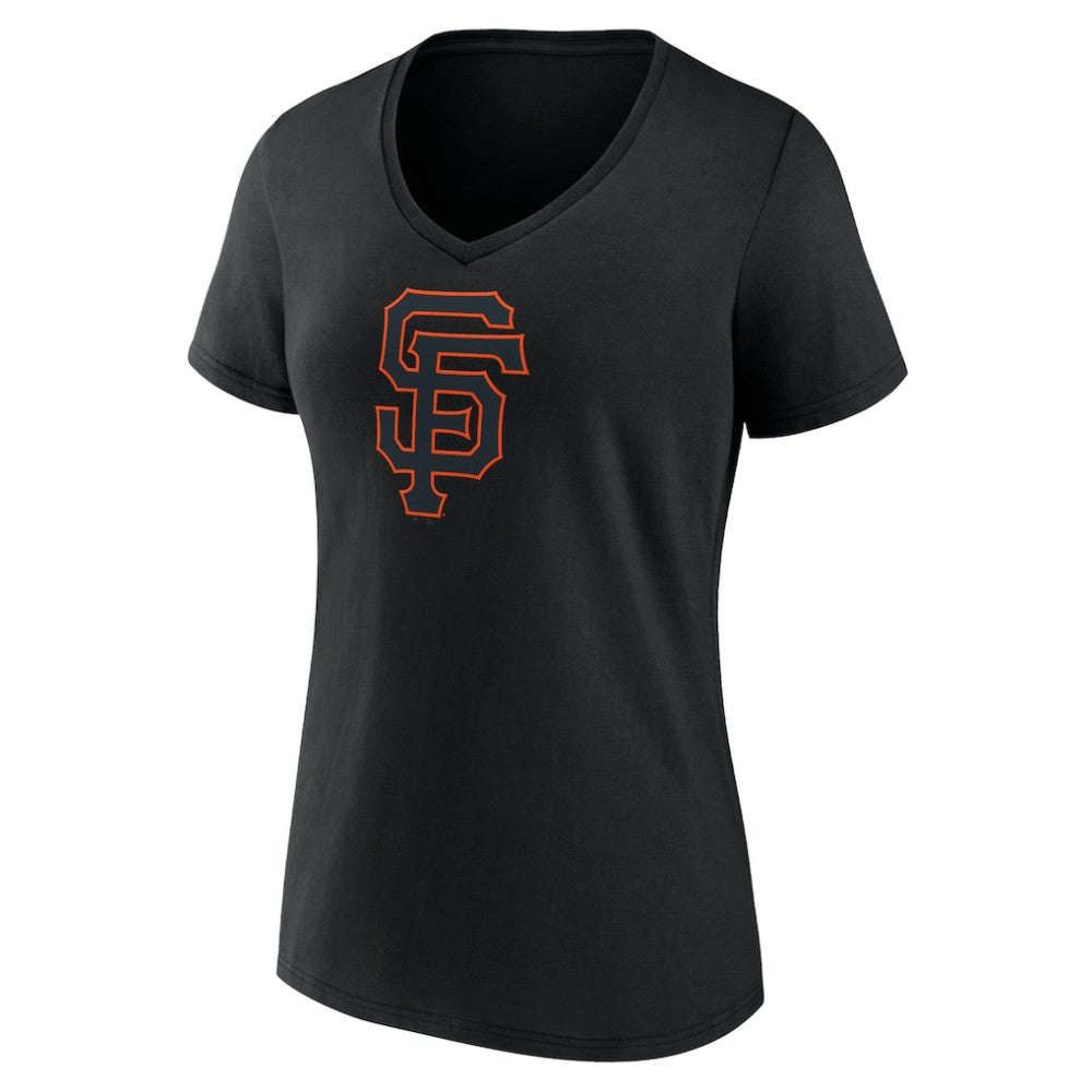 San Francisco Giants Women's Rough Diamond V-Neck T-Shirt - Black T-shirts
