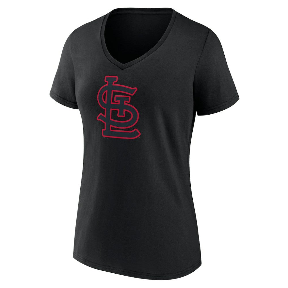 St. Louis Cardinals Women's Rough Diamond V-Neck T-Shirt - Black T-shirts