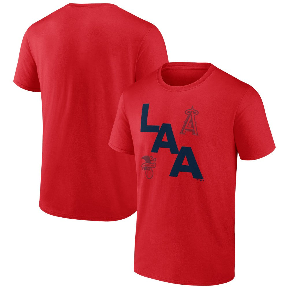 Los Angeles Angels Record Shattered T-Shirt - Red Hats