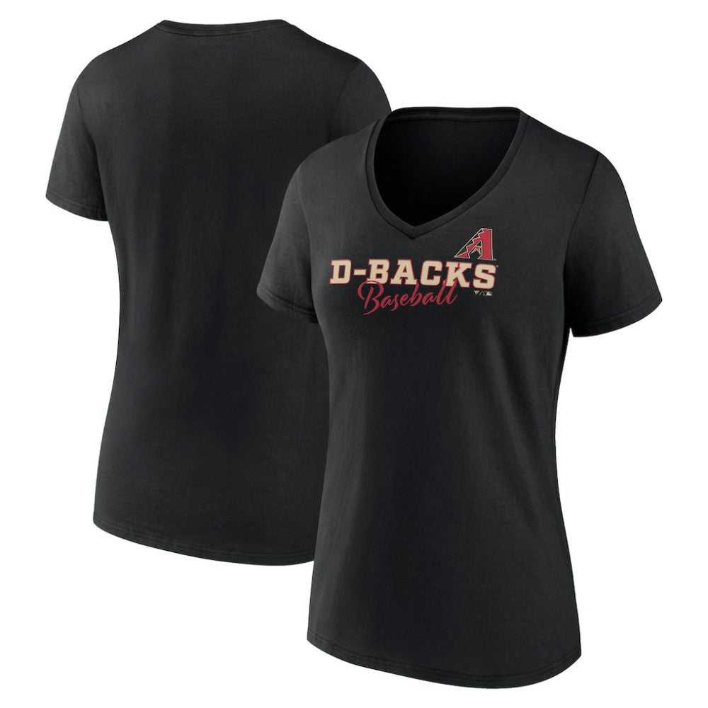 Arizona Diamondbacks Women's Back In Business V-Neck T-Shirt - Black T-shirts