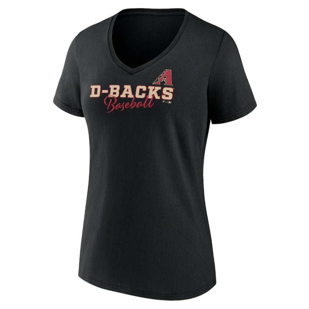 Arizona Diamondbacks Women's Back In Business V-Neck T-Shirt - Black T-shirts