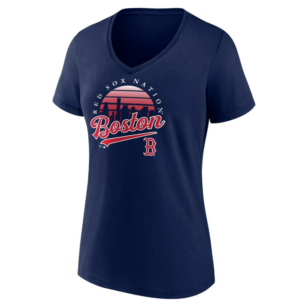 Boston Red Sox Women's One Champion V-Neck T-Shirt - Navy T-shirts