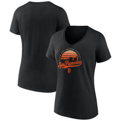 San Francisco Giants Women's One Champion V-Neck T-Shirt - Black T-shirts