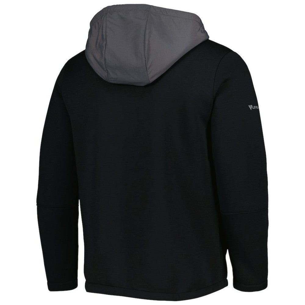 Atlanta Braves Levelwear Ruckus Quarter-Zip Hoodie - Black Hoodies
