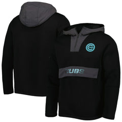 Chicago Cubs Levelwear Ruckus Quarter-Zip Hoodie - Black Hoodies