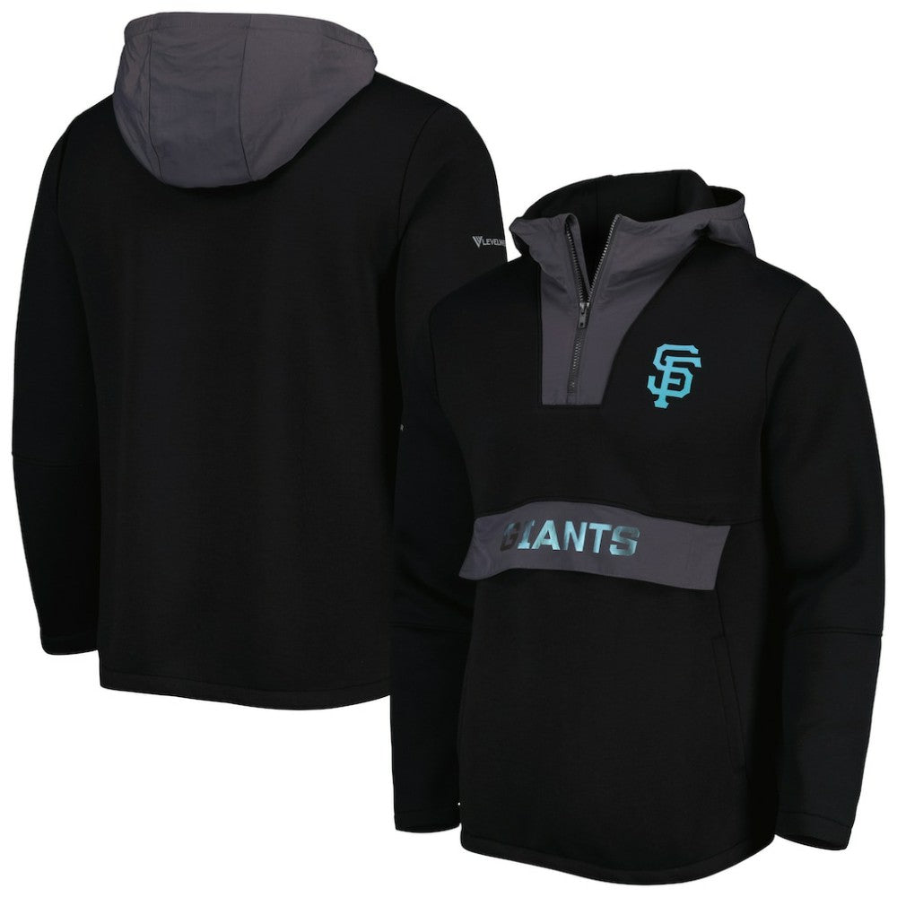 San Francisco Giants Levelwear Ruckus Quarter-Zip Hoodie - Black Hoodies