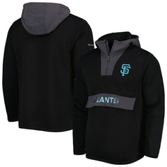 San Francisco Giants Levelwear Ruckus Quarter-Zip Hoodie - Black Hoodies